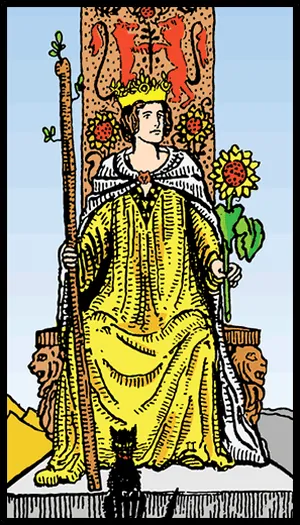 Asaların Kraliçesi tarot kartı