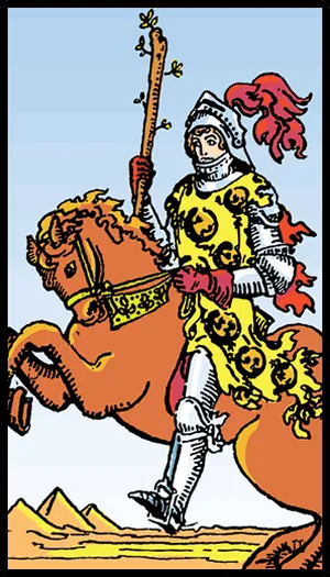 Asaların Şövalyesi tarot kartı