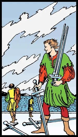 Kılıçların Beşlisi tarot kartı