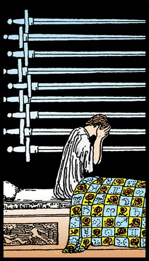 Kılıçların Dokuzlusu tarot kartı