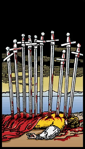 Kılıçların Onlusu tarot kartı