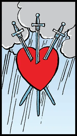 Kılıçların Üçlüsü tarot kartı