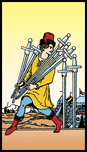 Kılıçların Yedilisi tarot kartı