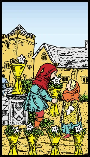 Kupaların Altılısı tarot kartı