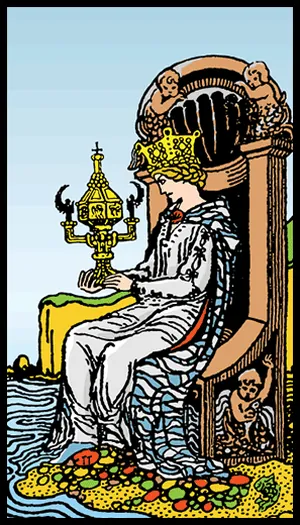 Kupaların Kraliçesi tarot kartı