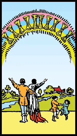 Kupaların Onlusu tarot kartı
