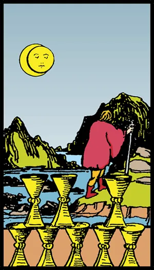 Kupaların Sekizlisi tarot kartı
