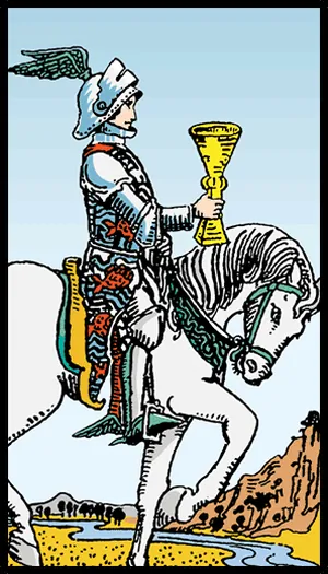 Kupaların Şövalyesi tarot kartı