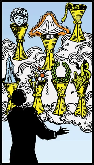 Kupaların Yedilisi tarot kartı