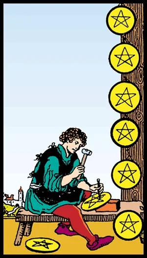 Tılsımların Sekizlisi tarot kartı